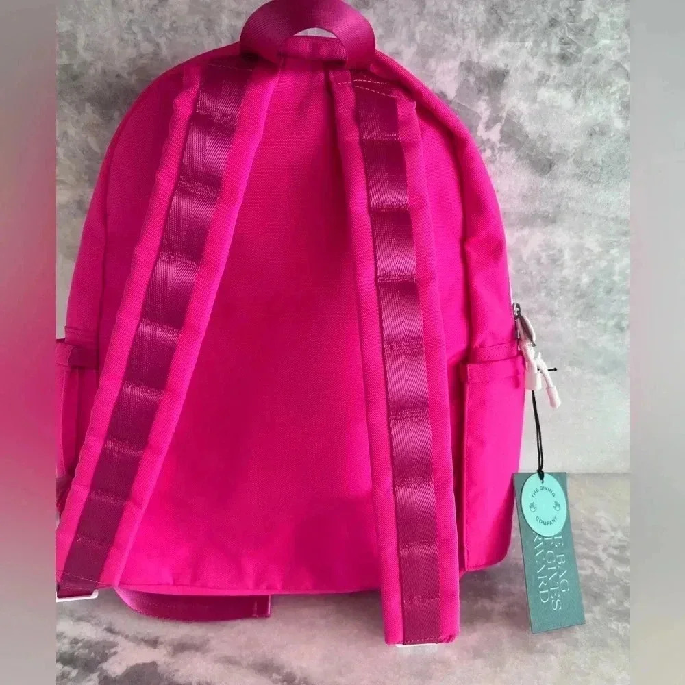NWT • STATE Kane Kids Clear Pink & Orange Novelty Zigzag Backpack - Picture 6 of 7